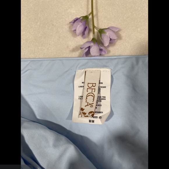 NEW $44 Becca Color Code Shirred Bikini Bottoms blue [ SZ Medium‎ ] - Picture 7 of 11